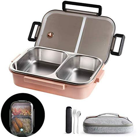 insulated metal lunch box|insulated lunch box with compartments.